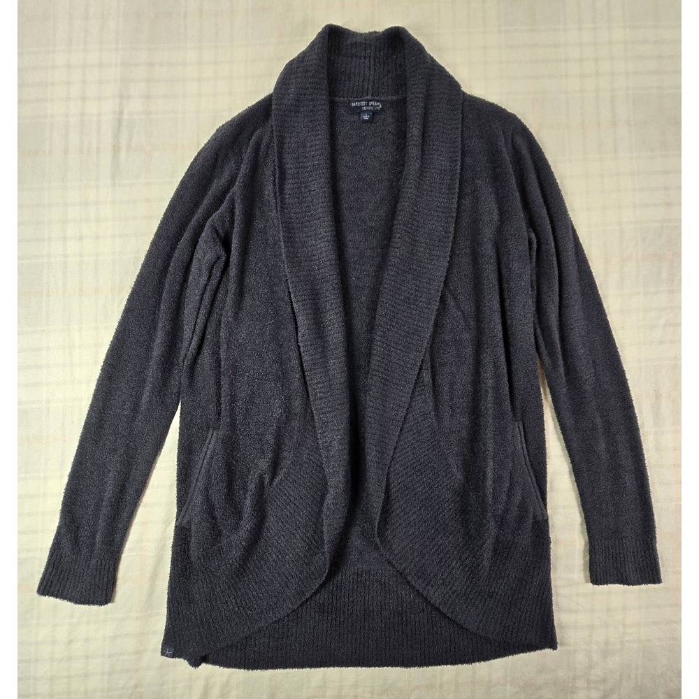 Barefoot Dreams CozyChic Lite Circle Cardi Cardigan Sweater Slate Gray Women's L - Picture 1 of 11